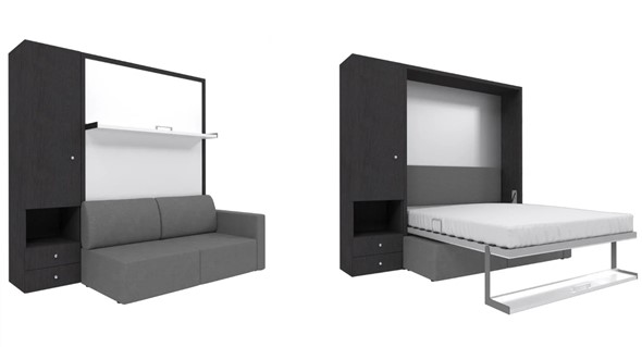 Диван Кровать-трансформер Smart (ШЛ+КД 1400), шкаф левый, правый подлокотник в Находке - изображение