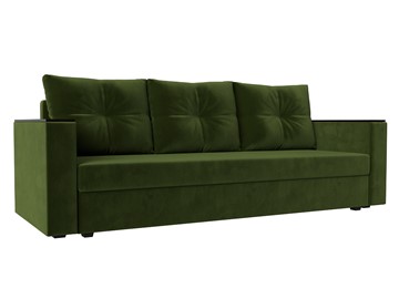 Прямой диван Атланта лайт без стола, Зеленый (микровельвет) в Артеме