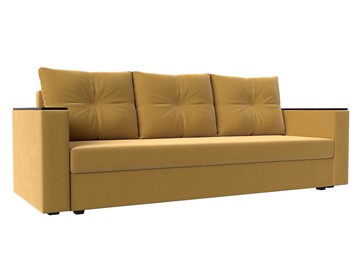 Прямой диван Атланта лайт без стола, Желтый (микровельвет) в Артеме