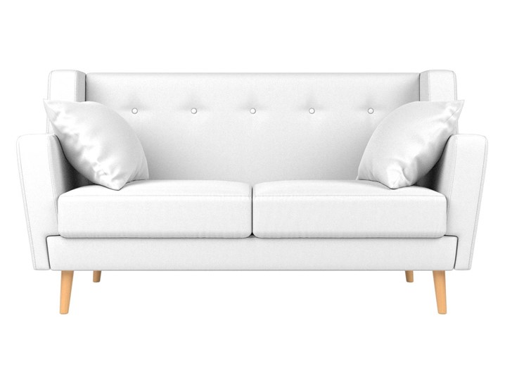 Прямой диван Брайтон 2, Белый (экокожа) в Артеме - изображение 1