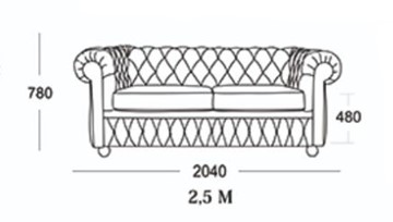 Прямой диван Честер 2,5М (седафлекс) во Владивостоке - предосмотр 16