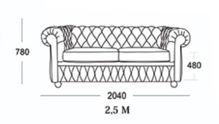 Прямой диван Честер 2,5М (седафлекс) во Владивостоке - изображение 16