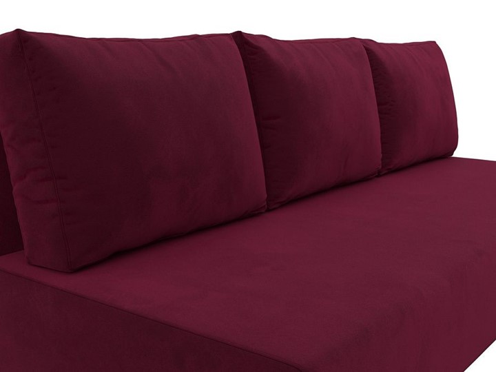 Прямой диван Лига-033, Бордовый (Микровельвет) во Владивостоке - изображение 5