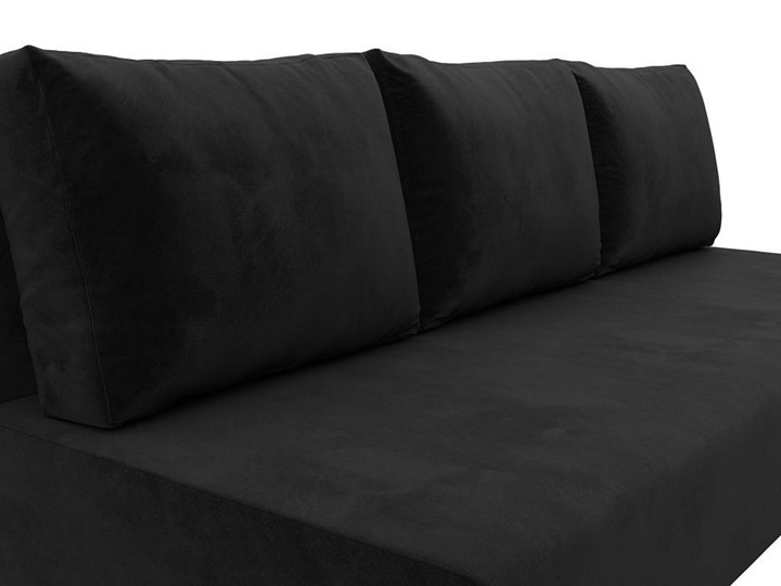 Прямой диван Лига-033, Черный (велюр) во Владивостоке - изображение 5