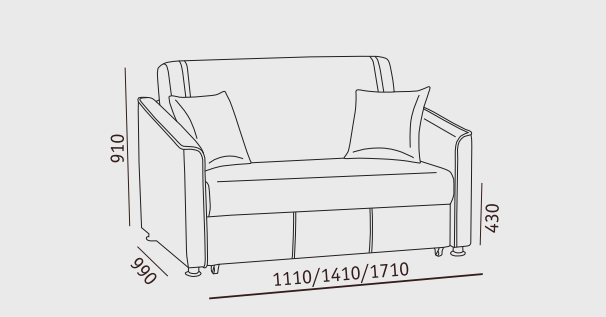 Прямой диван Милан 3 (120) в Находке - изображение 2