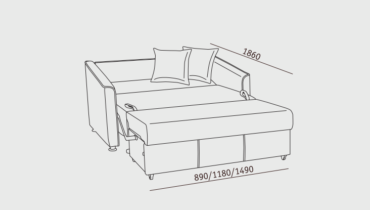 Прямой диван Милан 3 (120) в Находке - изображение 3