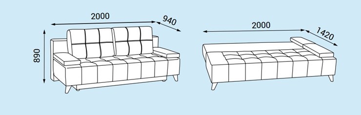 Прямой диван Нео 11 БД в Артеме - изображение 3