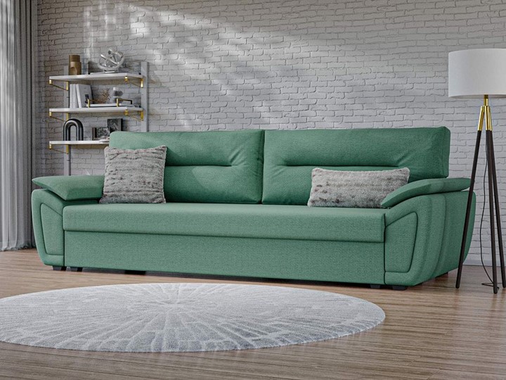 Прямой диван Нэстор Лайт, Амур зеленый (рогожка) в Артеме - изображение 7
