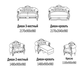 Малый диван Лувр X, ДМ2 во Владивостоке - предосмотр 2