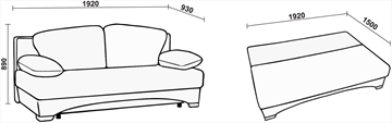 Прямой диван Нео 27 БД пружинный блок в Артеме - предосмотр 15