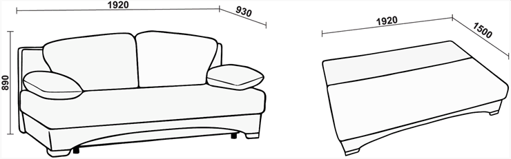 Прямой диван Нео 27 БД пружинный блок в Артеме - изображение 15