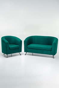 Комплект мебели Брамс  цвет изумрудный диван 2Д + кресло во Владивостоке - предосмотр 4