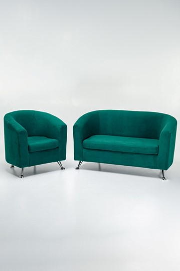 Комплект мебели Брамс  цвет изумрудный диван 2Д + кресло во Владивостоке - изображение 4