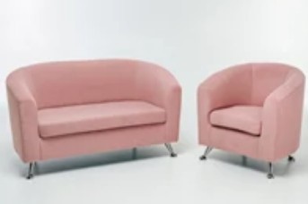 Комплект мебели Брамс  цвет розовый диван 2Д + кресло во Владивостоке - изображение 2