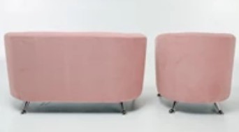 Комплект мебели Брамс  цвет розовый диван 2Д + кресло во Владивостоке - предосмотр 3