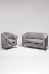 Комплект мебели Брамс  цвет серый диван 2Д + кресло во Владивостоке - предосмотр 1