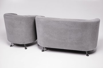 Комплект мебели Брамс  цвет серый диван 2Д + кресло во Владивостоке - предосмотр 4