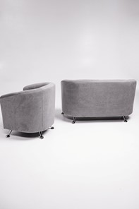 Комплект мебели Брамс  цвет серый диван 2Д + кресло во Владивостоке - предосмотр 5