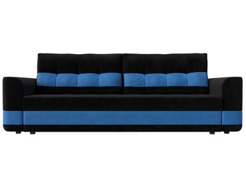 Прямой диван Честер, Черный/голубой (велюр) во Владивостоке - предосмотр 1