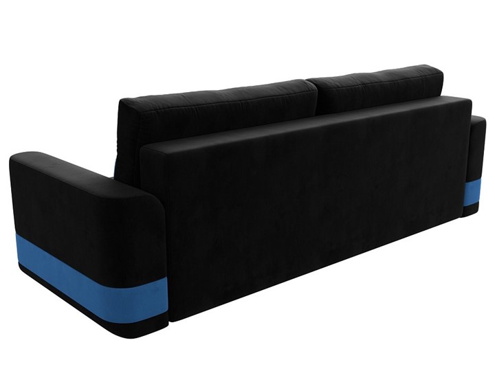 Прямой диван Честер, Черный/голубой (велюр) во Владивостоке - изображение 7