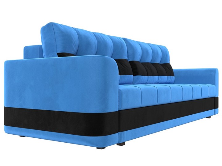 Прямой диван Честер, Голубой/черный (велюр) во Владивостоке - изображение 2