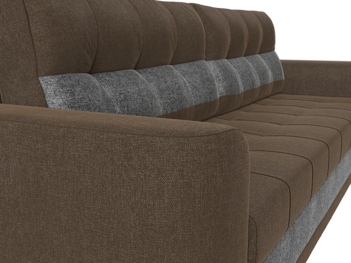 Прямой диван Честер, Коричневый/серый (рогожка) во Владивостоке - изображение 3