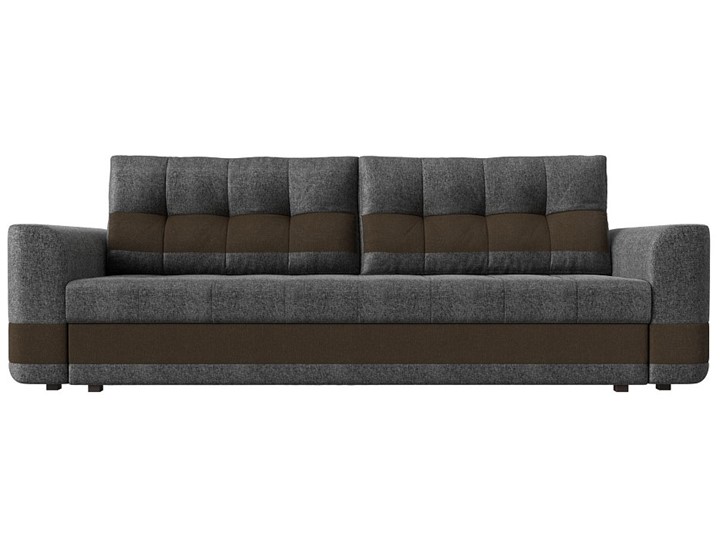 Прямой диван Честер, Серый/коричневый (рогожка) во Владивостоке - изображение 1