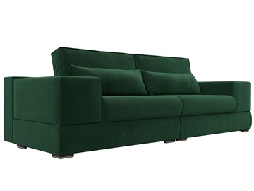 Прямой диван Лига-037, Зеленый (велюр) в Артеме