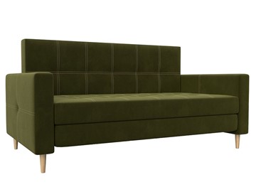 Прямой диван Лига-038, Зеленый (микровельвет) в Артеме