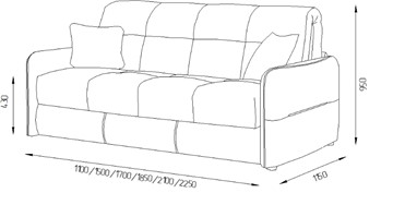 Прямой диван Токио 2 130 (ППУ) в Уссурийске - предосмотр 7