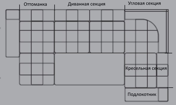 Диванная секция 3-х местная Жемчуг 2 ПДУ во Владивостоке - изображение