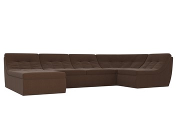 Большой модульный диван Холидей, Коричневый (рогожка) в Артеме