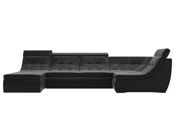 Модульный П-образный диван Холидей люкс, Черный (экокожа) во Владивостоке - предосмотр 3