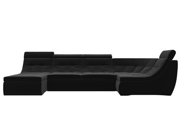 Модульный П-образный диван Холидей люкс, Черный (микровельвет) во Владивостоке - предосмотр 3