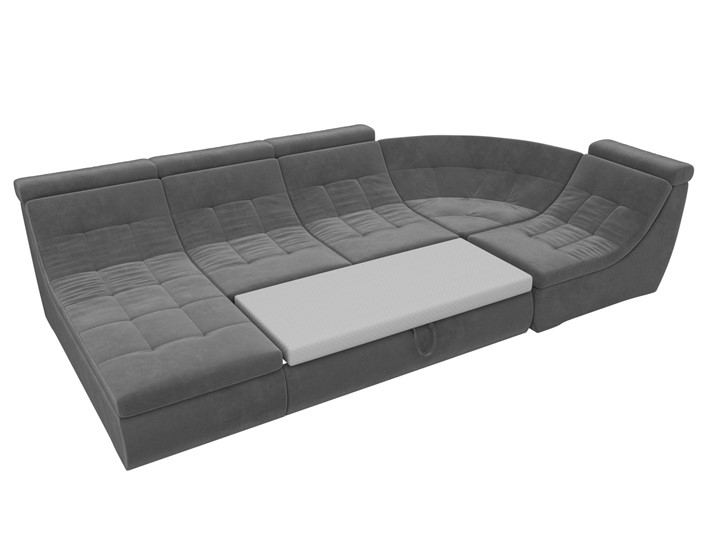 Модульный раскладной диван Холидей люкс, Серый (велюр) во Владивостоке - изображение 7