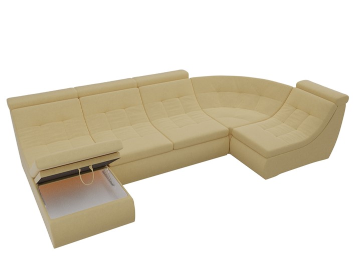 Модульный раскладной диван Холидей люкс, Желтый (микровельвет) во Владивостоке - изображение 7