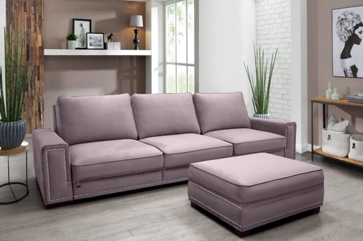 Модульный диван с пуфом Денвер 348*111 см (м6+м1+м3+м6+м13) в Артеме - изображение 1