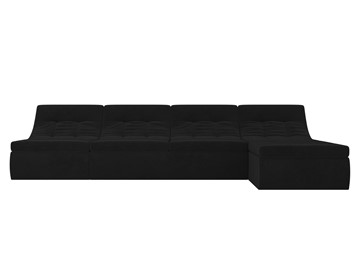 Большой модульный диван Холидей, Черный (велюр) в Находке - предосмотр 3