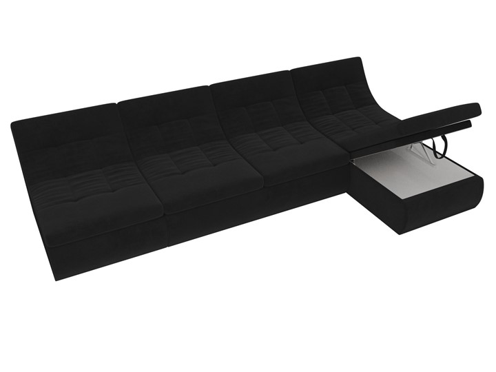 Большой модульный диван Холидей, Черный (велюр) в Находке - изображение 6