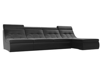 Большой модульный диван Холидей люкс, Черный (экокожа) в Артеме