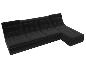 Модульный угловой диван Холидей люкс, Черный (микровельвет) во Владивостоке - предосмотр 6