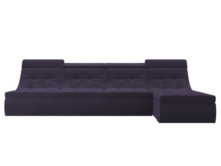Модульный угловой диван Холидей люкс, Фиолетовый (велюр) во Владивостоке - изображение 3