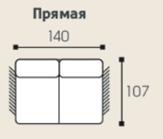 Модуль прямой без механизма Виктория 140*107 см во Владивостоке