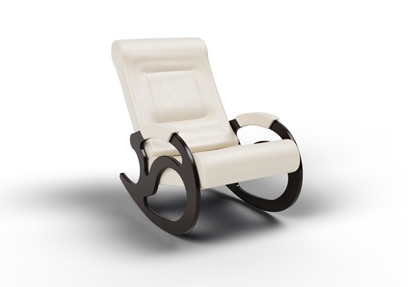 Кресло-качалка Вилла, экокожа крем 11-К-КР в Уссурийске - изображение