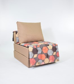 Бескаркасное кресло-кровать Харви, песочный-геометрия браун во Владивостоке - предосмотр