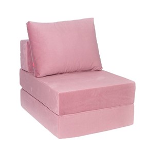 Бескаркасное кресло-кровать Окта, велюр пыльная роза в Уссурийске