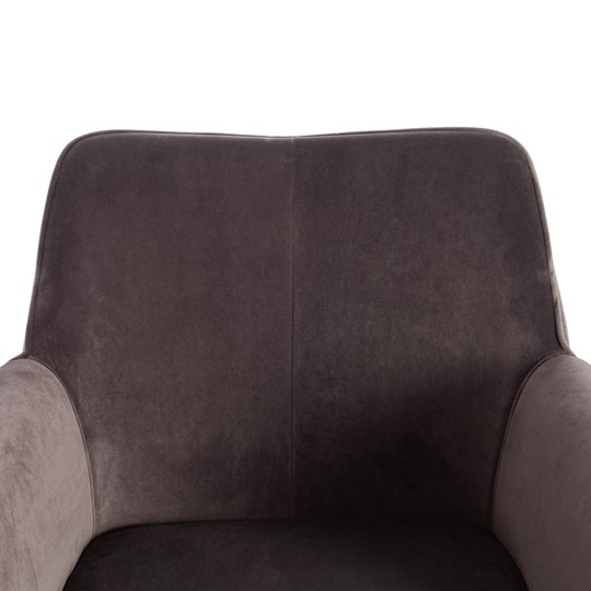 Кресло BESS (mod. 0179471) металл/вельвет, 70х71х75 см, серо-коричневый S108 (84 Brown)/черный во Владивостоке - изображение 5