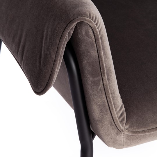 Кресло BESS (mod. 0179471) металл/вельвет, 70х71х75 см, серо-коричневый S108 (84 Brown)/черный во Владивостоке - изображение 7