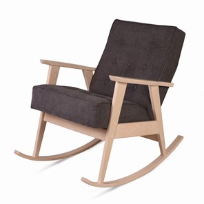 Кресло-качалка Ретро (беленый дуб / 05 - коричневый) в Артеме