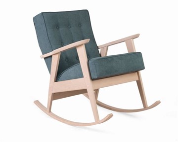 Кресло-качалка Ретро (беленый дуб / RS 29 - бирюзовый) в Артеме